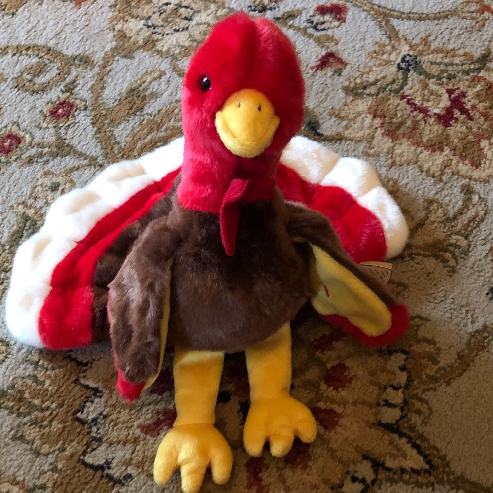 Plush Thanksgiving Turkey -Gobbles beanie buddy